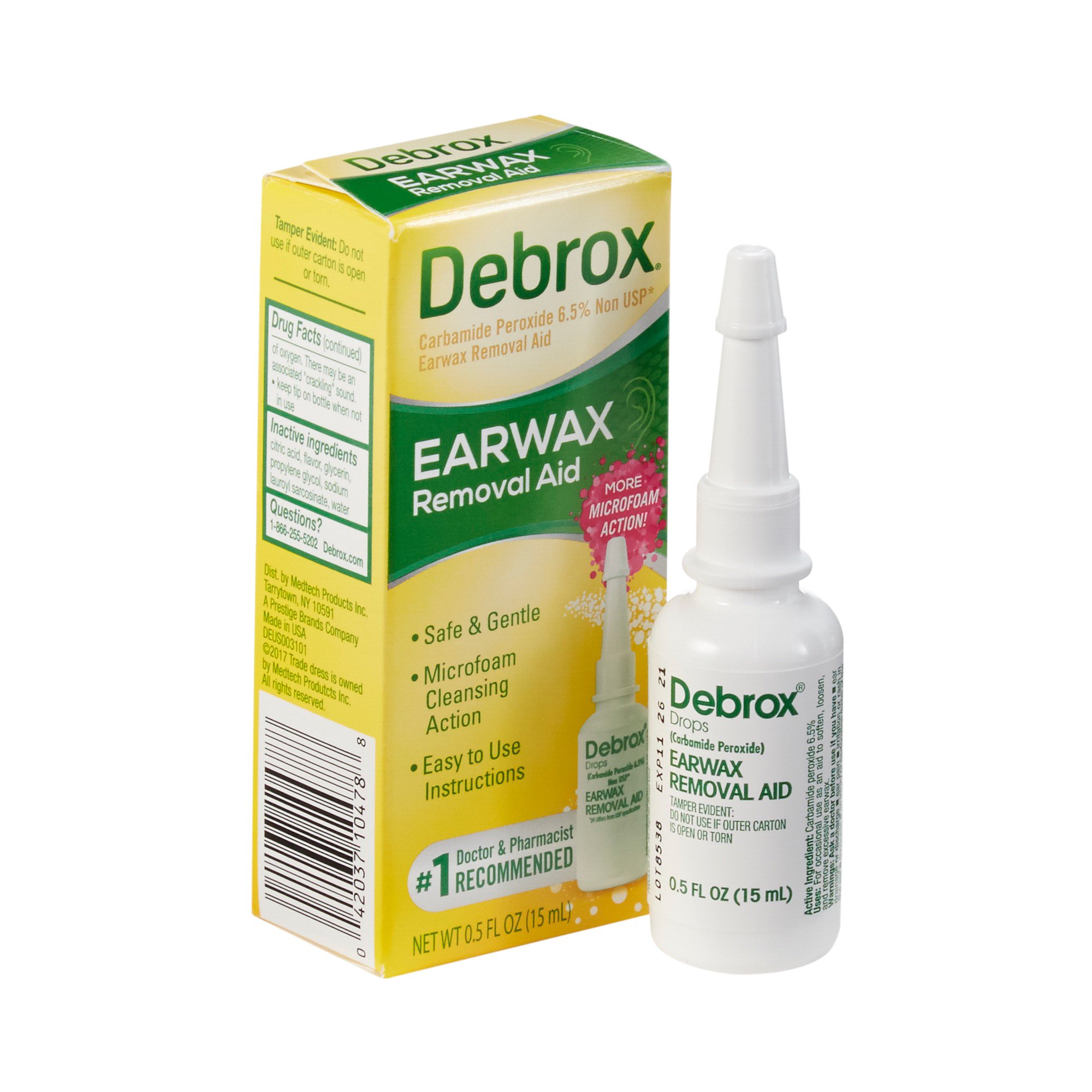 Ear Wax Remover Debrox® 0.5 oz. Otic Drops 6.5% Strength Carbamide Peroxide by Medtech Laboratories  ID 04203-7104-78